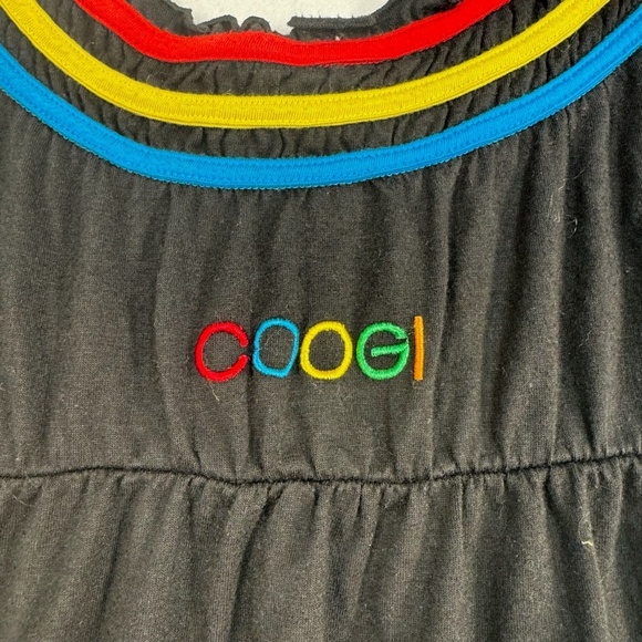 Coogi Babydoll Sleeveless Top Womens Size Medium Black Red Yellow Blue - Picture 10 of 12